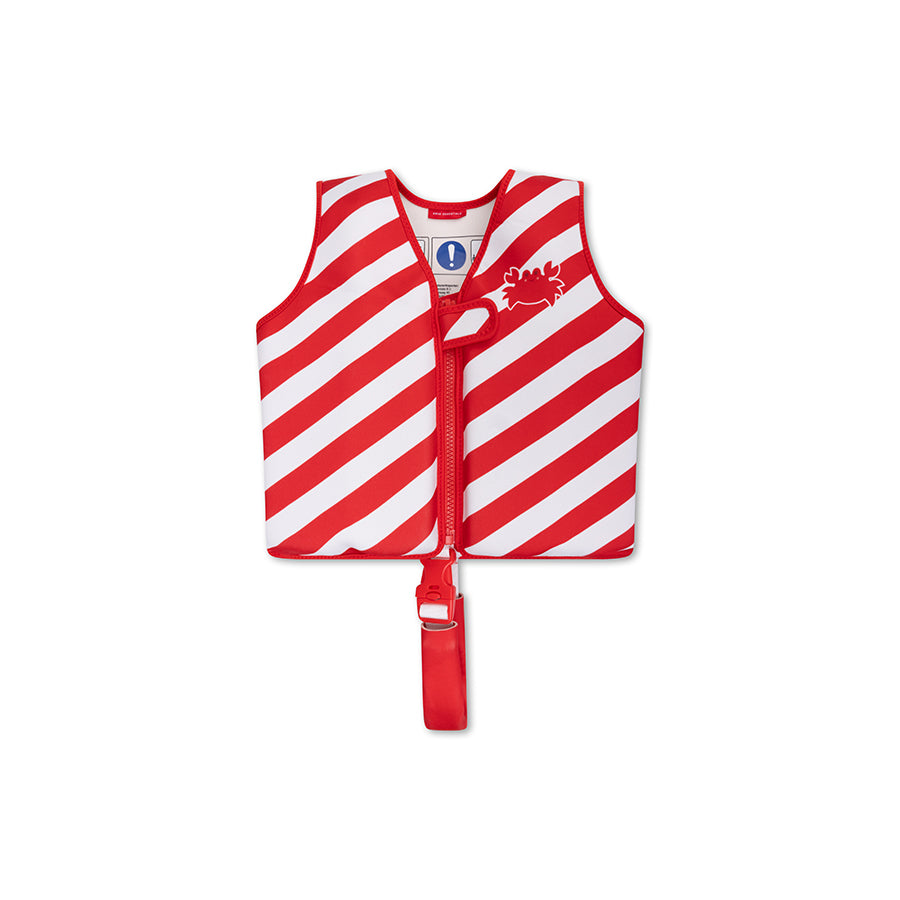Crabby | Rood/Wit Gestreept Zwemvest 3-6 jaar